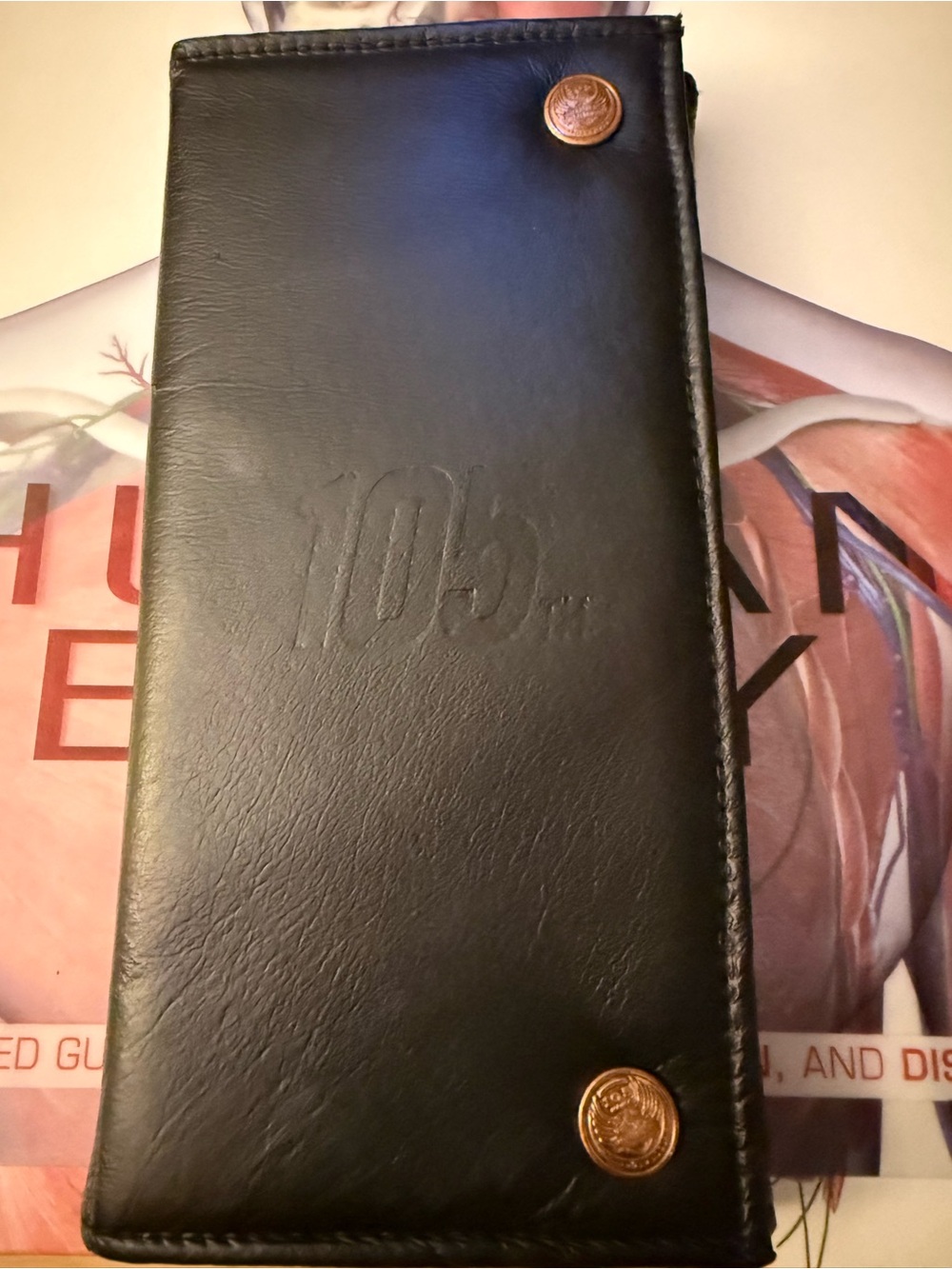 Harley-Davidson 105th Anniversary Black Leather Trifold Wallet